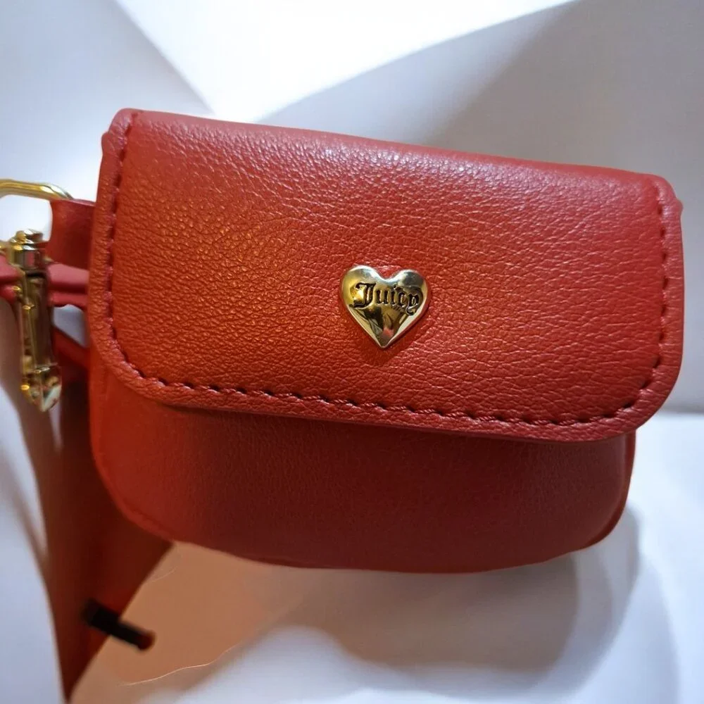 Juicy Couture Pink League HOBO Crossbody Bag with Pouch Red NWT